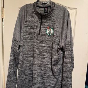 Boston Celtics NBA Men Quarter Zip Pull Over Lightweight Jacket Size XL